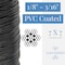 Laureola Industries 1/8" to 3/16" PVC Coated Black Color Galvanized Cable 7x7 Strand Aircraft Cable Wire Rope, 100 ft ZAG018316-77-GPB-100 - alternate 2
